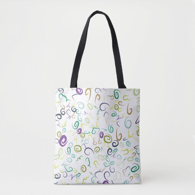 Tote Bag Abstrait sans couture motif manuel abstrait, art,  (Devant)