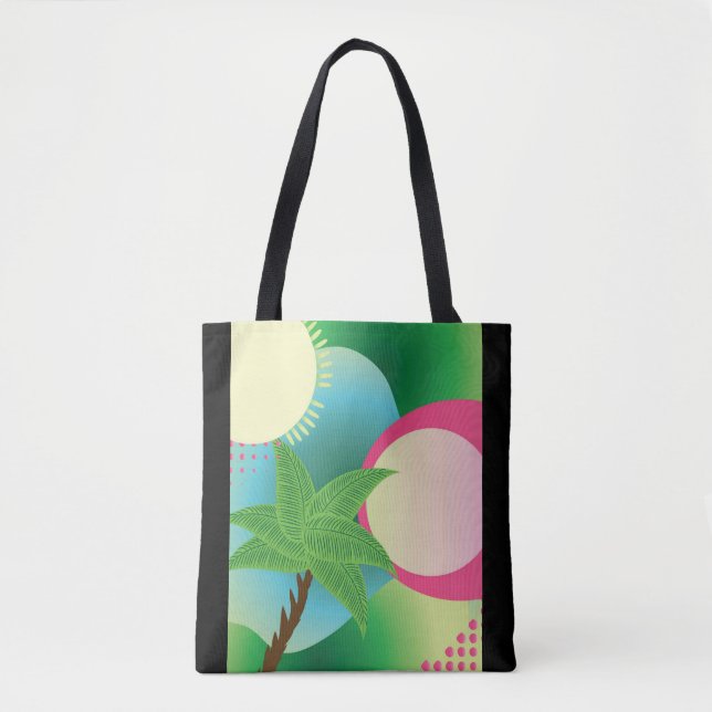 Tote Bag abstrait tropiques (Devant)