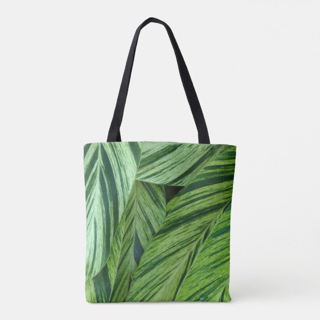 Tote Bag Abstraite feuille verte (Dos)