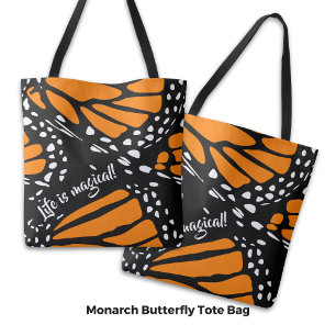 Tote Bag Abstraite Monarch Butterfly Wing - La vie est magi