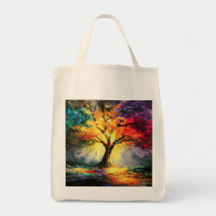 Tote Bag Abstraite nature spirituelle Arbre de vie