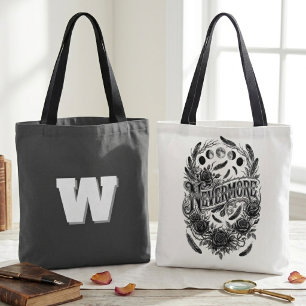 Tote Bag Academia Sombre Corbeau Floral Gothique Littéraire