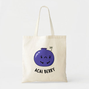 Tote Bag Acai Berry Funny Fruit Pun
