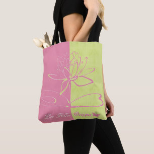 Tote Bag Accents de logo Lee Hiller Rose Vert 