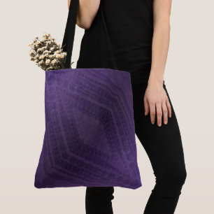 Tote Bag Acceptation Motif Boho violet écectique