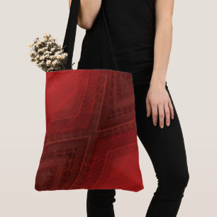 Tote Bag Acceptation Motif de Boho Eclectique Rouge