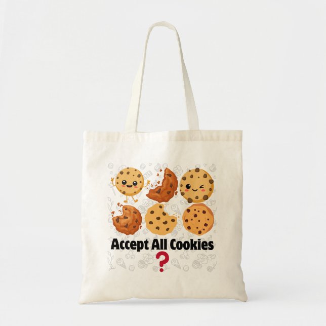 Tote Bag Accepter tous les cookies ?.w (Devant)