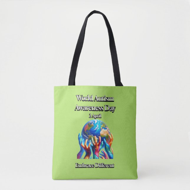 Tote Bag Acceptez Différent. Journée mondiale de la Sensibi (Devant)