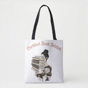 Tote Bag Accro des livres certifiée