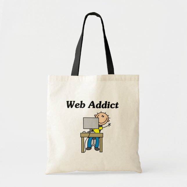 Tote Bag Accro du Web (Devant)