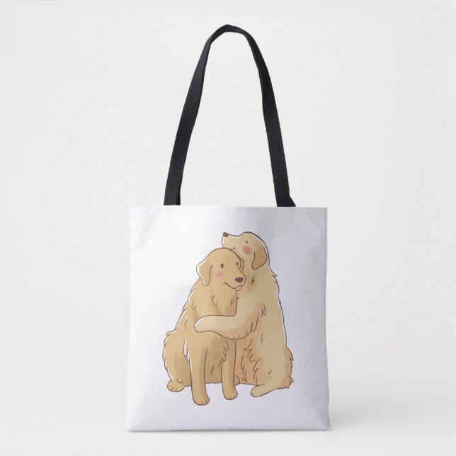 Tote Bag Accroche de Golden Retriever (Devant)