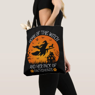 Tote Bag Accueil De La Sorcière Et Son Pack De Cool Dachshu