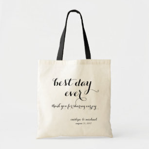 Tote Bag Accueil d'invité de mariage : le meilleur jour