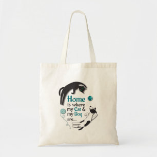 Tote Bag Accueil où sont mon chat et mon chien