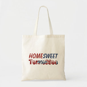 Tote Bag Accueil Sweet Tennessee État Drapeau Typographie C