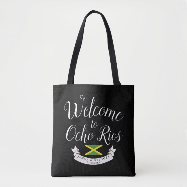 Tote Bag Accueillez à la coutume de mariage de destination (Devant)