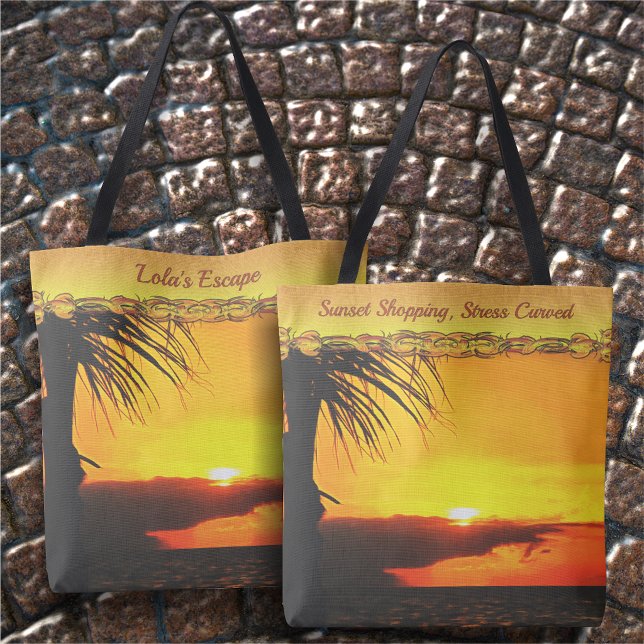 Tote Bag Achats au coucher du soleil 2441 (Créateur téléchargé)