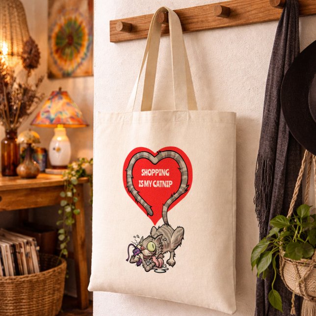 Tote Bag Achats de chat bizarre est mon alternative à l'her (Créateur téléchargé)