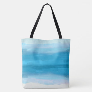 Tote Bag Achats de produits d'épicerie sur la plage en fin