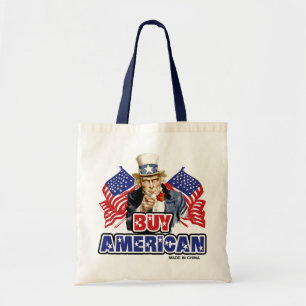 Tote Bag Achetez Américain ( Fabriqué en Chine ) - Blague d