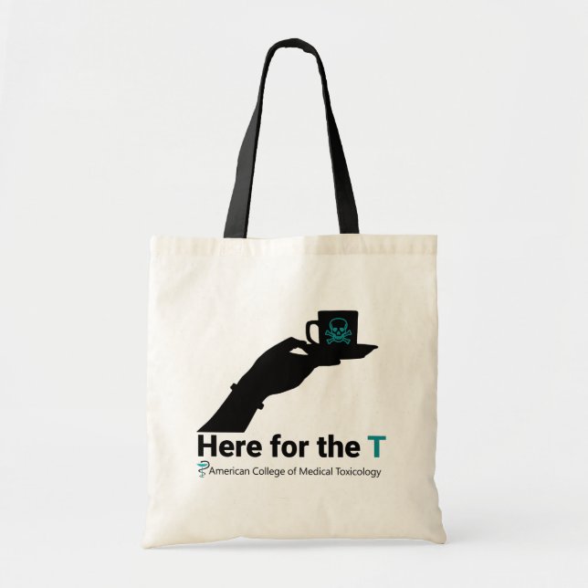 Tote Bag ACMT - Ici pour le T Black Design (Devant)