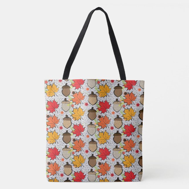 Tote Bag Acorns et feuilles VII (Devant)
