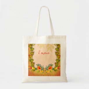 Tote Bag Action de grâce Automne Feuilles d'érable et citro