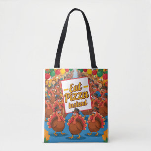 Tote Bag Action de grâce avec pizza à la place