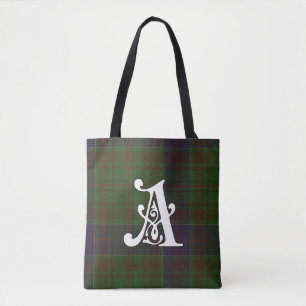 Tote Bag Adams Clan Tartan Monogramme