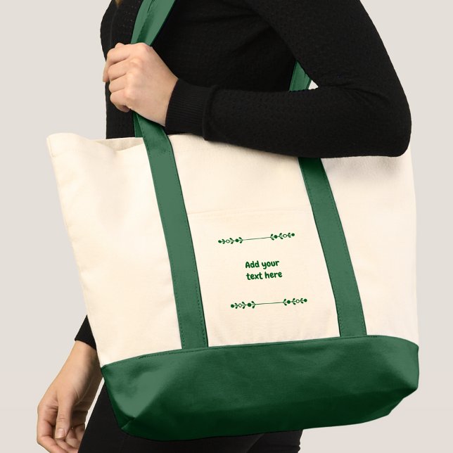 Tote Bag Add name green text (Créateur téléchargé)