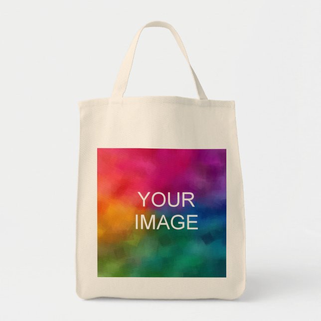 Tote Bag Add Your Image Photo Logo Text Here Template (Devant)