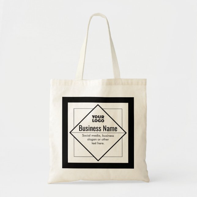 Tote Bag Add Your Logo Customizable Template (Devant)