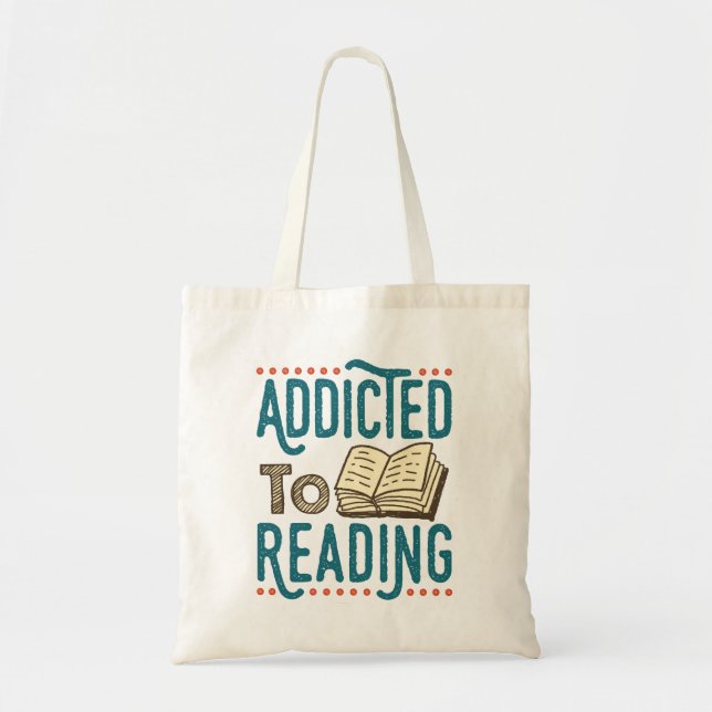 Tote Bag Addicé à la lecture du livre Addict Bookworm (Devant)