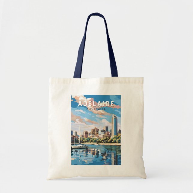 Tote Bag Adelaide Australia Travel Art Vintage (Devant)