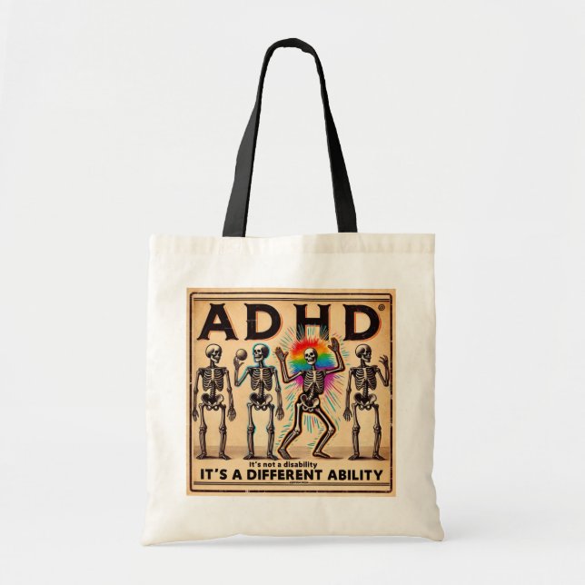 Tote Bag adhd burnout club  (Devant)