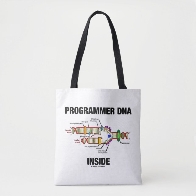 Tote Bag ADN du programmeur dans l'Humour de biologie moléc (Devant)