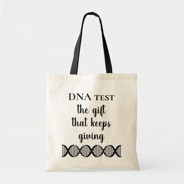 Tote Bag ADN généalogique amusant Testez le don qui donne (Devant)