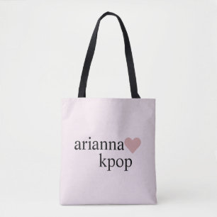 Tote Bag Ado rose Cute Love Coeur Aesthétique