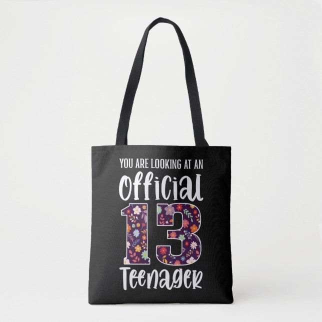 Tote Bag Adolescente officielle 13 ans 13e anniversaire (Devant)