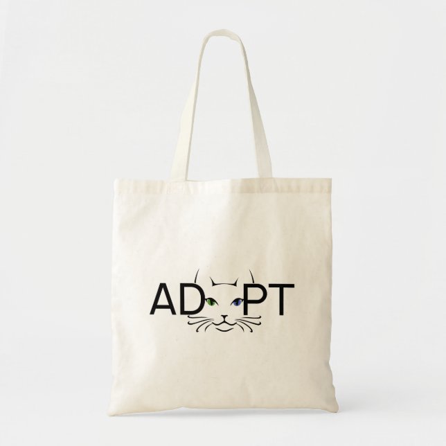 Tote Bag Adopter le chat (Devant)