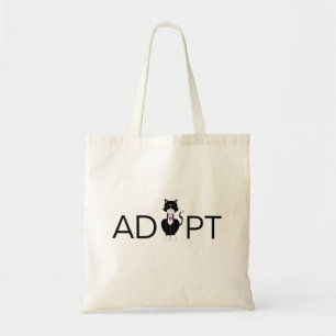 Tote Bag Adopter un chat sauvage smoking moderne