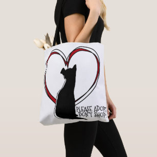 Tote Bag Adoptez, n'achetez pas ! Animaux Adopter un an