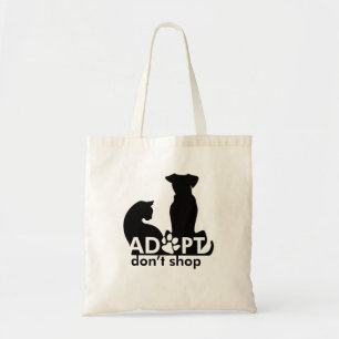 Tote Bag Adoptez Ne pas Acheter Chien Chat