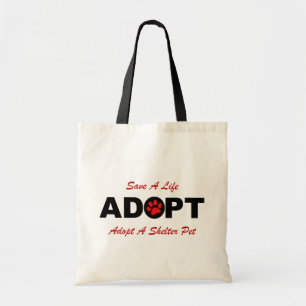 Tote Bag Adoptez (sauvez une vie)