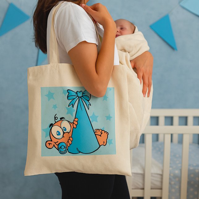 Tote Bag Adorable Baby Boy avec Pacifier dans une fronde (Créateur téléchargé)