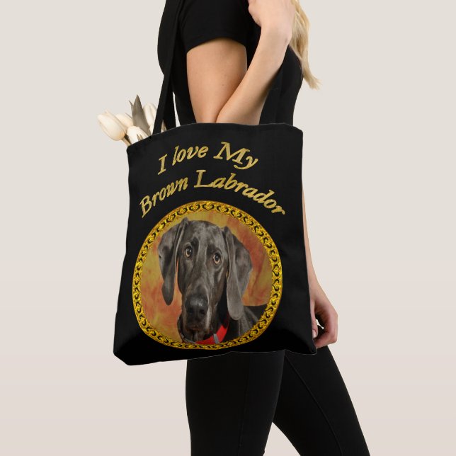 Tote Bag Adorable chien de chiot de labrador brun doux (De près)