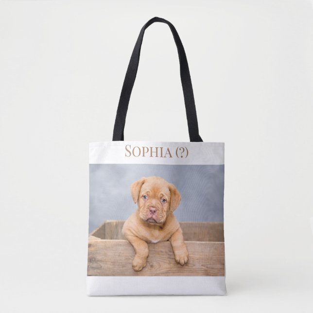 Tote Bag Adorable Dogue de Bordeaux chiot, Fourre-tout (Devant)