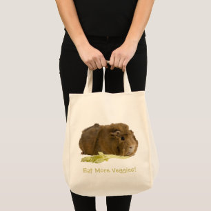 Tote Bag Adorable Guinée Pig Photo Réutilisable Eco Green