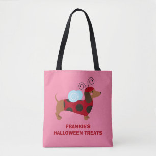 Tote Bag Adorable Halloween Dachshund Chien Ladybug Costume