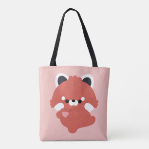 Tote Bag Adorable Panda roux d'amour